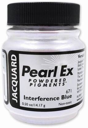 Jacquard Pearl Ex Powdered Pigments - 0.50 Oz (14.17 GM) Jar - Interference Blue (671)