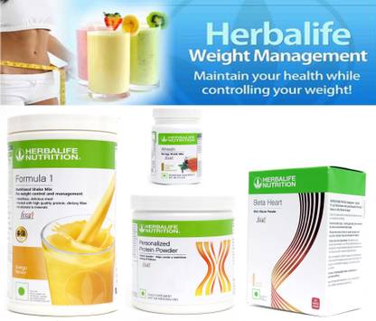 Herbalife Nutrition FORMULA-1 SHAKE MANGO+PROTEIN POWDER -200GM+AFRESH -TULSI+BEAT HEART Protein Shake