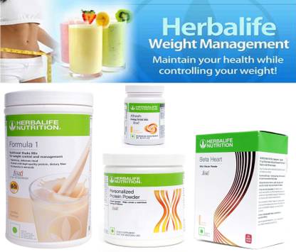 Herbalife Nutrition FORMULA-1 SHAKE VANILLA+PROTEIN POWDER -200GM+AFRESH -GINGER+BEATA HEART Protein Shake