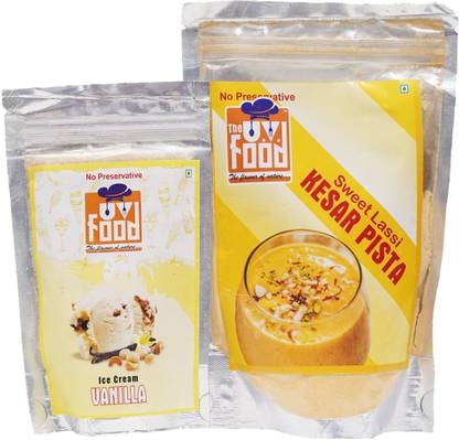 The UV Food Tasty Sweet Kesar Pista Lassi & Vanilla Icecream Combo (Instant Mix & Premix) 310 g