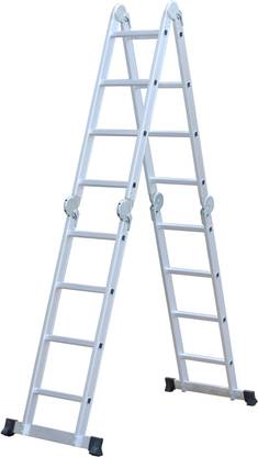 Mustu 16 Feet Foldable Multipurpose Portable (With Scaffolding plates) Super Aluminium Ladder
