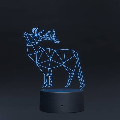 StarLaser 3D Illusion Deer Night lamp with Smart Touch Sensor and USB Data Cable Table Lamp