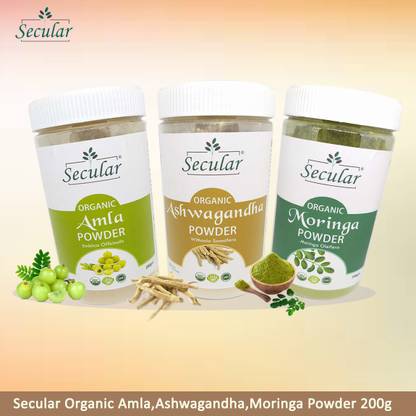 Secular Organic Amla, Ashwagandha, Moringa Powder For Strong Immunity