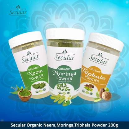 Secular Organic Moringa, Neem, Triphala Combos For Smoother Digestions