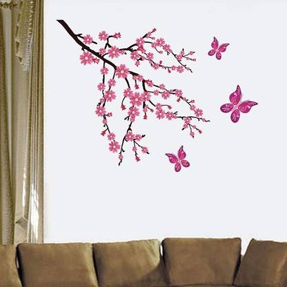 Happy Walls 10 Pink Cherry Blossom Self Adhesive Sticker