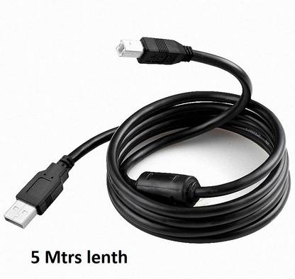 99Gems 5 MTRS PRINTER USB CABLE Wire Connector