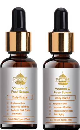 PavitraPlus Vitamin C Face Serum with Aloe Vera & Witch Hazel Ext. Combo