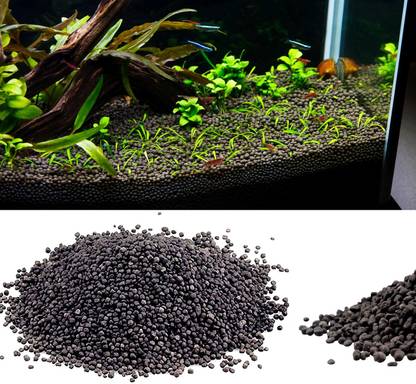 Despacito Aquarium Black Soil for Fish Tank (5 kg=5 Litre=Pack of 1) Aqua Soil Planted Substrate
