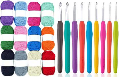 puffy Hand Knitting Wool Yarn Pack Of 12