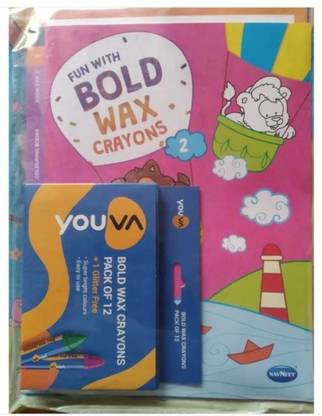 NAVNEET Youva Combo to Create 1 - 35238 Wax Crayons,Paper,Book