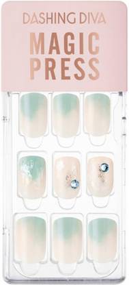 DASHING DIVA Magicpress Ocean Bubble Fake Artificial Korean Style Peel Off False Nails Multicolor