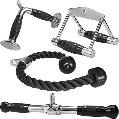 YMD LAT Pull Down Attachment Rowing Handle, V-Shaped Bar, Triceps Rope, Straight Bar Multi-training Bar