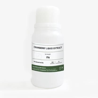BRM Herbals Cranberry Liquid Extract - Water Soluble - 25g For Making Shampoo, Cosmetics