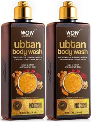WOW SKIN SCIENCE Ubtan Body Wash for Tan Removal and Glowing Skin (Pack of 2)