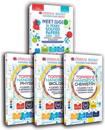 Oswaal Topper's Handbook + NEET(UG) 16 Years' Solved Papers Physics Chemistry & Biology (Set of 4 Books) (For 2022 Exam)