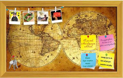 Artzfolio Image of Old World Map, Armenia Notice Pin Board Soft Board with Push Pins Cork Bulletin Board