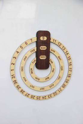 GK Design WOODEN CALENDAR for home and Office lifetime Wall Calendar