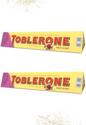 Toblerone Swiss Milk Chocolate With Raisin, Honey & Almond Nougat - Fruit & Nut (IMPORTED) Bars