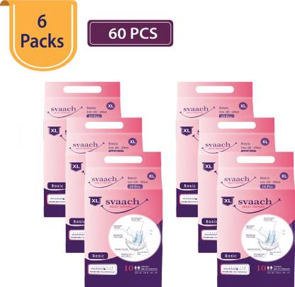 svaach Basic Sticker Type XL 60 pcs Adult Diapers - XL