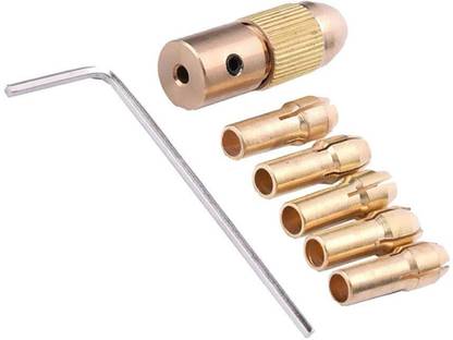 Ekavir Drill Chuck Collet Bits Drill Bits Metal Rotary with Screw, 3.17 mm, Set of 7 Drill Chuck Collet Bits Drill Bits Metal Rotary with Screw, 3.17 mm, Set of 7