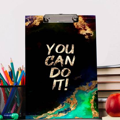 Creative Print Solution You can do it Digital Reprint Clip Board Exam Pad (14x9.5 Inches)