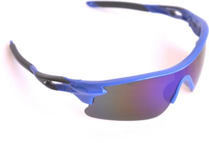Cereto Blue & Black Sports Googles Mirrored UV Protection For Boys / Cricket Sunglass Cricket Goggles
