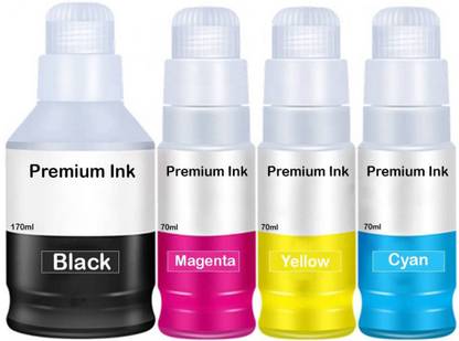 Teqbot GI-71 Ink For Canon Pixma G3060, G3020, G1020, G2020, G2021, G2060 Black + Tri Color Combo Pack Ink Bottle