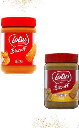 Lotus Biscoff Spread + Crunchy Spread, The Original Speculoos (IMPORTED FROM UK)
