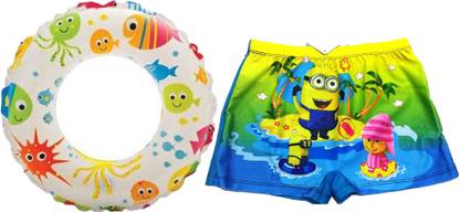 Drauss Boy's Printed Swimming Combo (2-3 Years)(Colour and Print as per availability) Swimming Kit