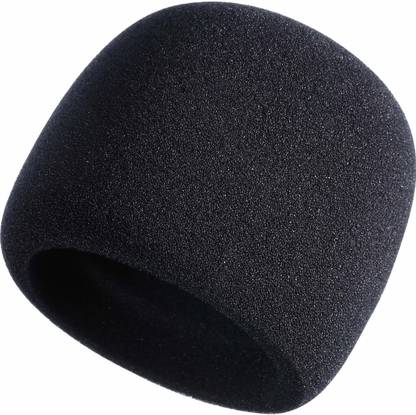 KHALSA MUSICAL Black Microphone Windscreen Mic Foam (Black) mic Foam