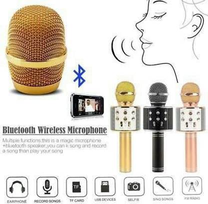 jorugo WS-858 mic with bluetooth connectivity for parties(colors may vary) Microphone