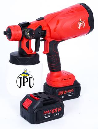 JPT PORTABLE CORDLESS SPRAY PAINT GUN WITH 21V DOUBLE BATTERY FOR AUTO PAINT WORKS HVLP Sprayer