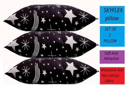 skyflex Cotton Solid Sleeping Pillow Pack of 3