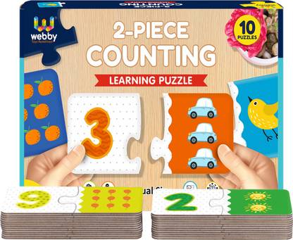 Webby Counting 2 Pc Learning Pack Montessori Early Educational Pre School Puzzle Toy