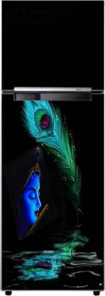 Nandini Décor 152 cm Lord Krishna theme Single door Double door Sticker on Fridge, Wallpaper Self Adhesive Sticker
