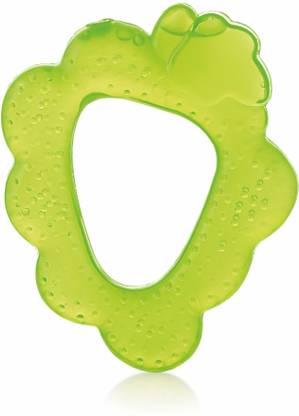 Beebaby Fruitilicious Grapes Water Filled Teether with Carry Case.- Green, BPA FREE Teether