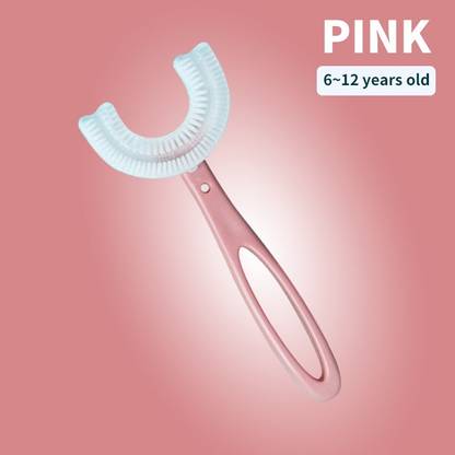 ZURU BUNCH Kids U Shaped Toothbrush 360° Manual Toothbrush Silicon Brush for 6-12 Years Old Soft Toothbrush