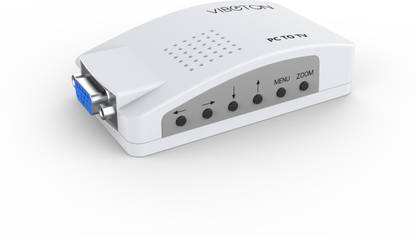 VIBOTON  TV-out Cable VGA to Video TV AV Composite RCA S-Video Conversion Box Adapter for Computer