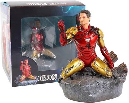 RVM Toys Tony Stark Iron Man Snap Fingers Action Figure 14 cm for Office Desk Toys