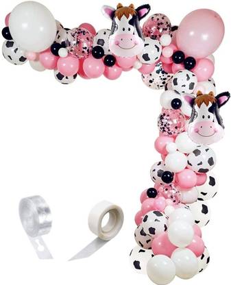 Bash N Splash Solid Barnyard Cow farm theme Birthday Party Decoration Pack of 108 pcs Balloon