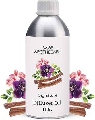 Sage Apothecary Signature Diffuser Oil for Stress Relief|Essential Oil - 1 L