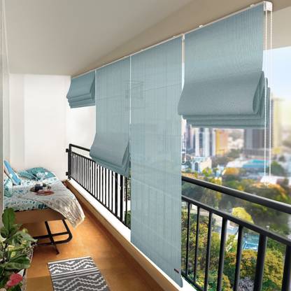 Hippo Roman Blind Cord Drawn On Window