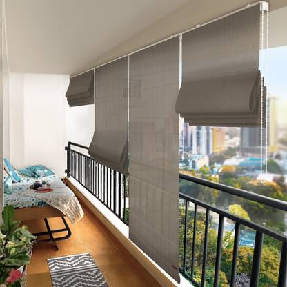 Hippo Roman Blind Cord Drawn On Window