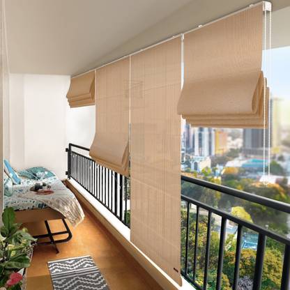 Hippo Roman Blind Cord Drawn On Window