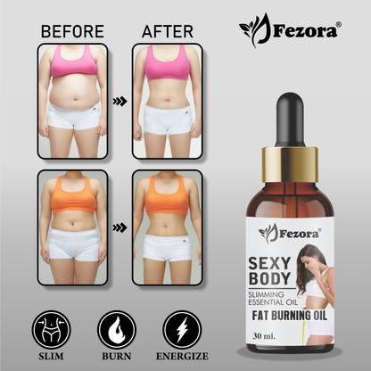 Fezora Fat Burning Oil, Slimming oil, Anti Cellulite Stomach, Hips & Thigh (30ML) Men & Women