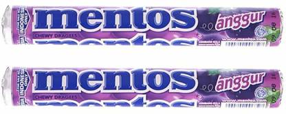 Mentos Grape Roll, 2 x 29 g Grape Candy