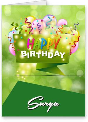 Midas Craft Happy Birthday Surya Best Wishes Quotes 25 Greeting Card