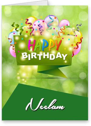 Midas Craft Happy Birthday Neelam Best Wishes Quotes 25 Greeting Card
