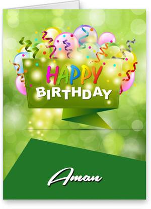 Midas Craft Happy Birthday Aman Best Wishes Quotes 25 Greeting Card