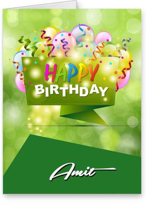 Midas Craft Happy Birthday Amit Best Wishes Quotes 25 Greeting Card